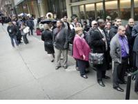 美国首次申请失业救济人数再次突破一百万