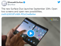 微软期待已久的Surface Duo折叠式手机终于明天开始销售