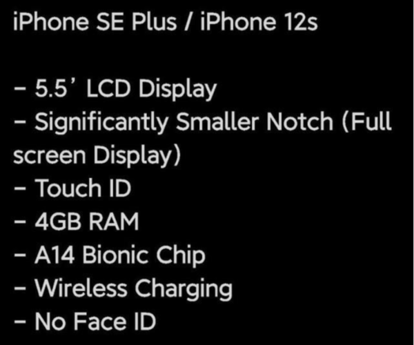 iPhoneSEPlus更多爆料:或将搭载A14芯片