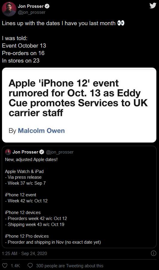 iPhone12发布会进入倒计时,10月16日开始预售