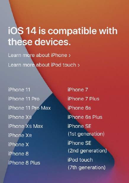 iOS14支持哪些机型?来看看有你的手机吗?