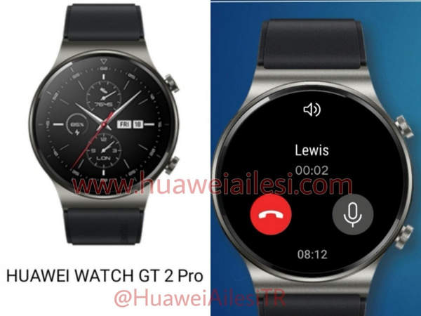 华为Watch GT 2 Pro只能手表曝光,边框更窄支持无线充电