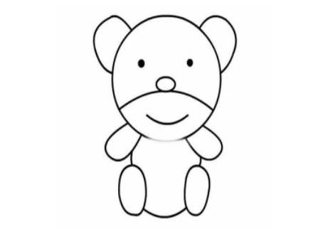 qq画图红包熊怎么画 熊简笔画法图片分享