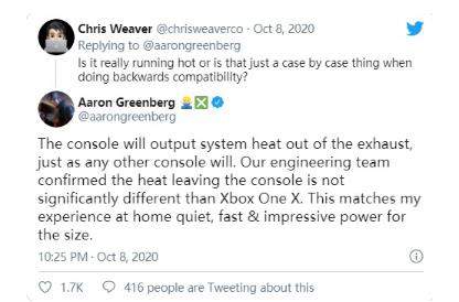 XboxSeriesX散热性能官宣:和XboxOneX差别不大