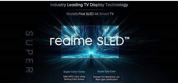 realme发布新的智能电视,全球首款SLED4K智能电视亮相