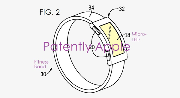 苹果新款健身手环专利曝光:将搭载Micro LED显示屏