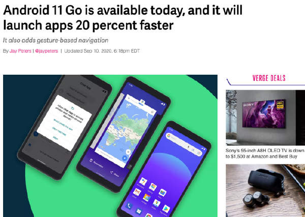 谷歌Android11 Go推出,为低配机型设计的安卓系统