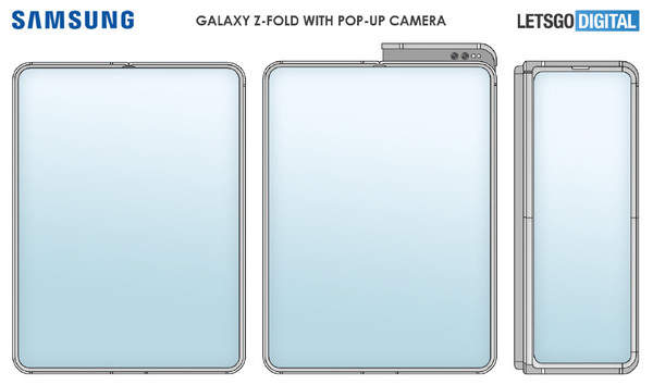 三星Galaxy Z Fold新专利曝光:采用弹出式镜头