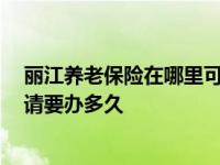 丽江养老保险在哪里可以办 2022丽江恢复养老保险待遇申请要办多久