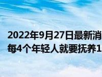 2022年9月27日最新消息速报 江苏3市进入重度老龄化社会 每4个年轻人就要抚养1个老年人