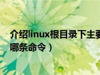介绍linux根目录下主要目录的功能（linux进入根目录使用哪条命令）