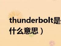 thunderbolt是什么接头（thunderbolt是什么意思）
